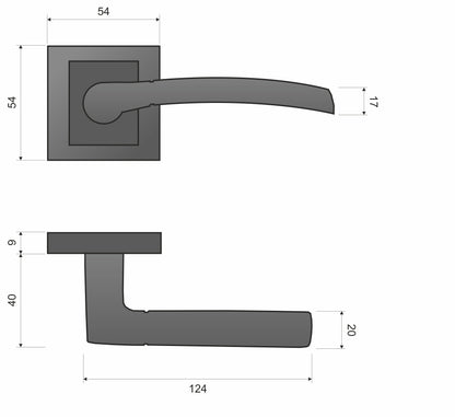 Klamka Infinity Line Dalia Kwadrat