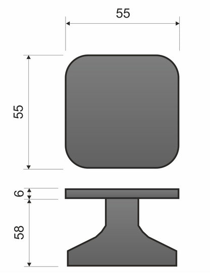 Gałka Infinity Line Kwadrat Ruchoma Lewa