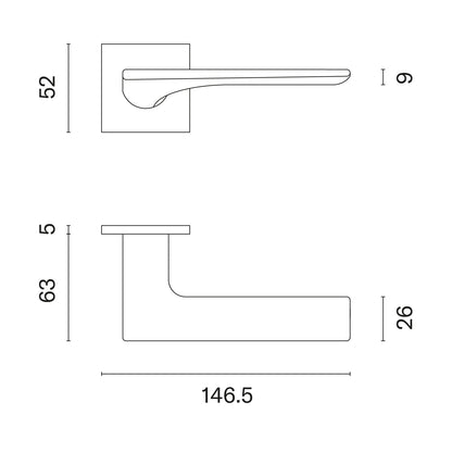 Klamka Aprile Iris Q Super Slim