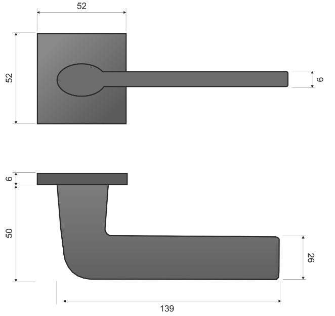 Klamka Infinity Line Stinger Fit Kwadrat