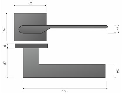 Klamka Infinity Line Toro Fit Kwadrat