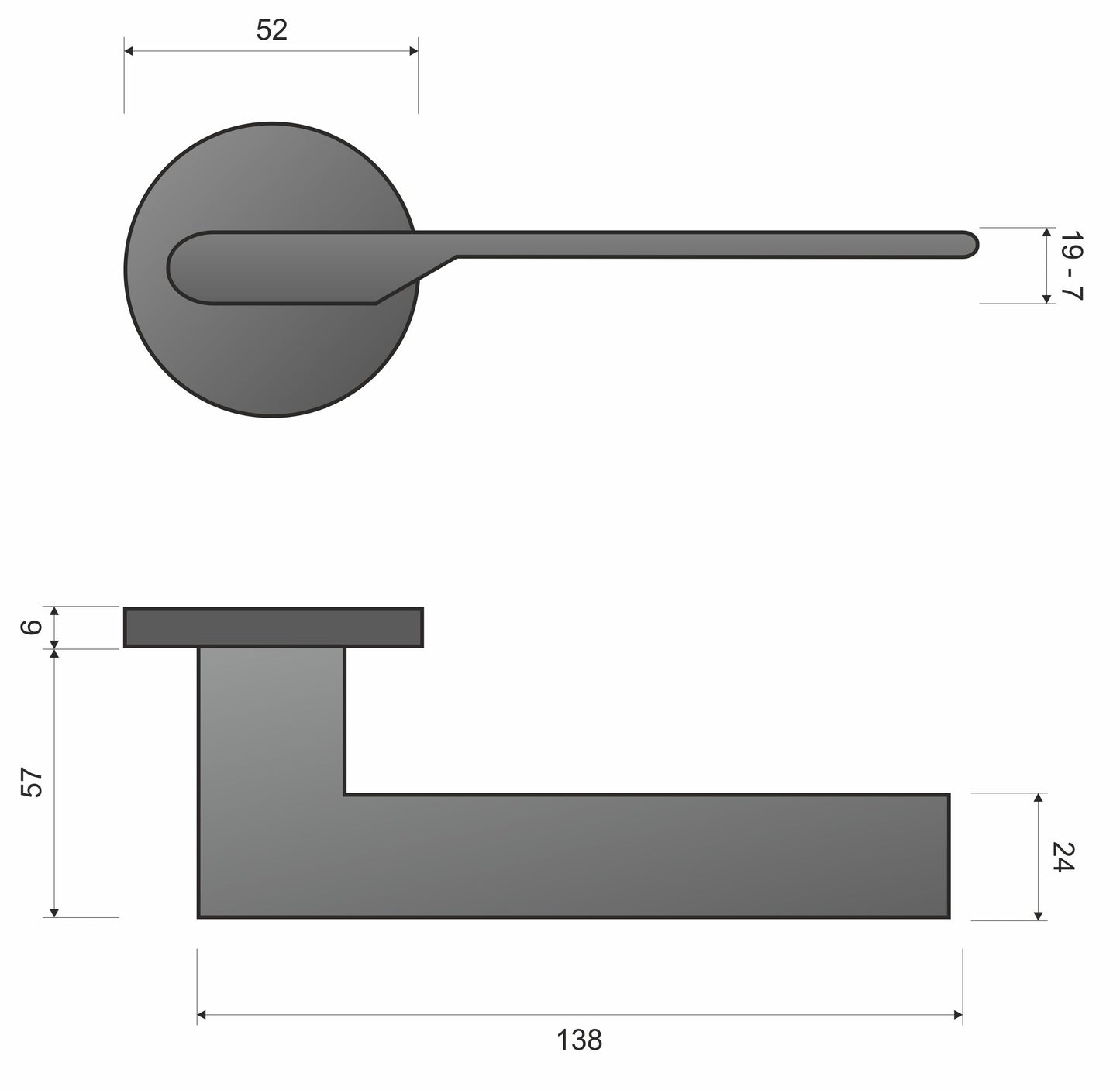 Klamka Infinity Line Toro Fit Okrągły